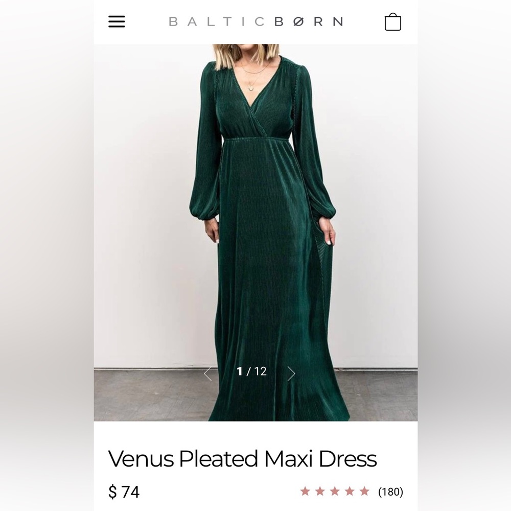 Baltic Born Venus Pleated Maxi Dress